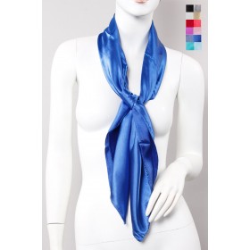 Plain Square Silky Scarf - 12 Colours - 10 Pack!